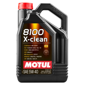 MOTUL 8100 X‑CLEAN 5W‑40 5liters – Avanceret miljøvenlig højtydende motorolie