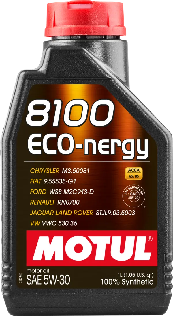 MOTUL 8100 ECO‑NERGY 5W‑30 1liters – Fuldsyntetisk olie med fokus på brændstoføkonomi og lav emission