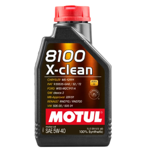 MOTUL 8100 X‑CLEAN 5W‑40 1liters – Avanceret miljøvenlig højtydende motorolie