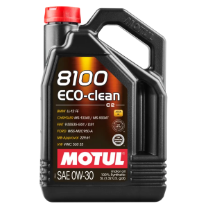 MOTUL 8100 ECO‑CLEAN 0W‑30 5liters – Brændstoføkonomisk og emissionsvenlig motorolie