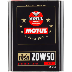 MOTUL CLASSIC 20W‑50 2liters – Mineral motorolie til klassiske biler