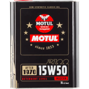 MOTUL CLASSIC 2100 15W‑50 2liters – Semi-syntetisk motorolie til klassiske biler