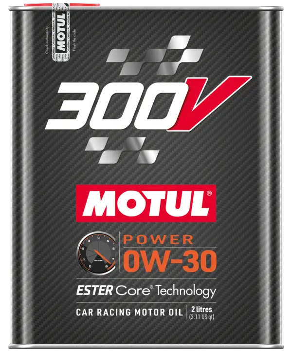 MOTUL 300V POWER 0W‑30 2liters – Racingolie til højtydende motorer